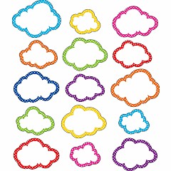 Clingy Thingies: Polka Dots Clouds Accents
