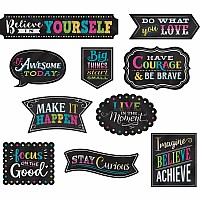 Clingy Thingies: Chalkboard Brights Positive Sayings Accents