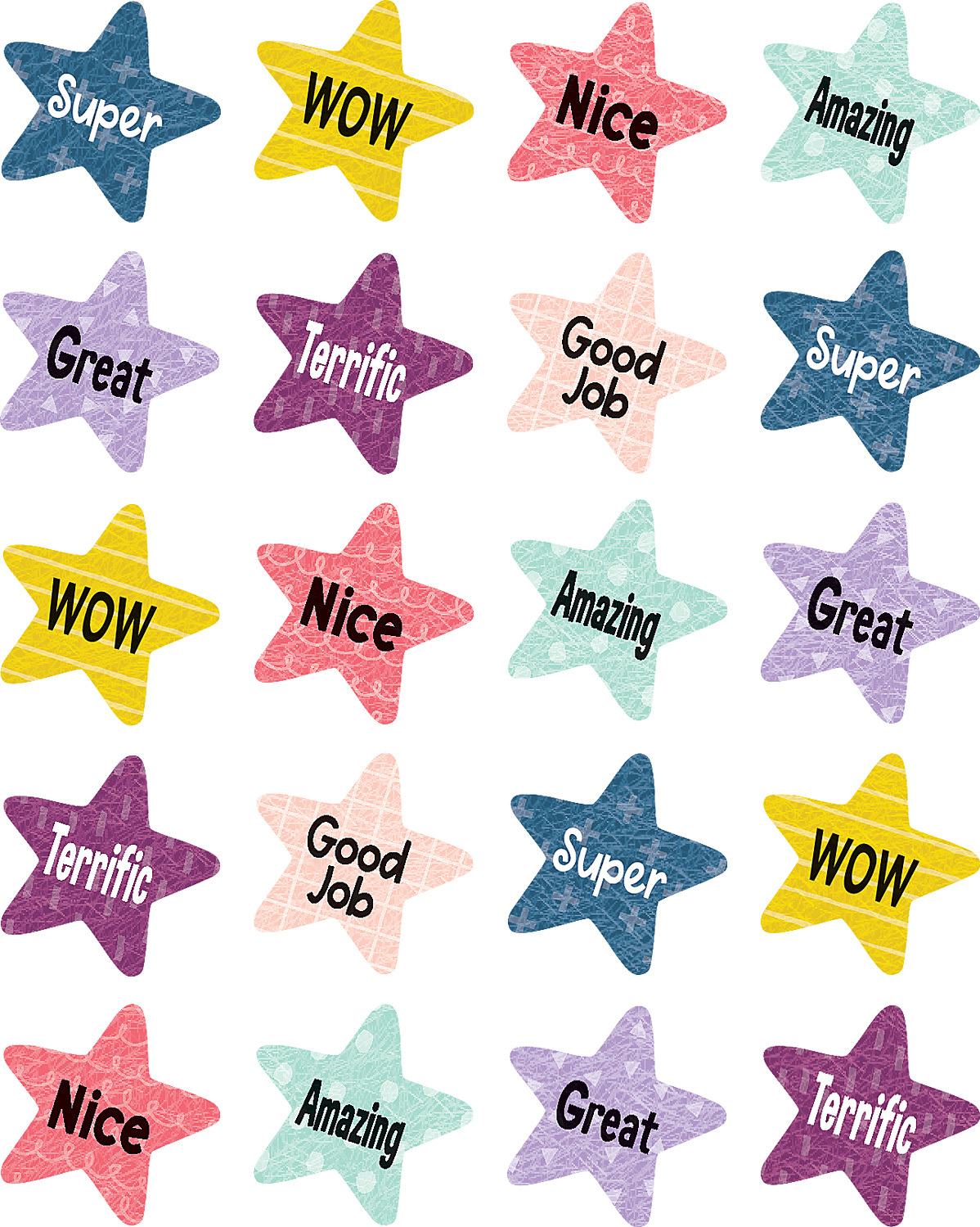 Teacher Created Resources Oh Happy Day Star Rewards Stickers 120/Pack 12  Packs (TCR8336-12), 1 - City Market