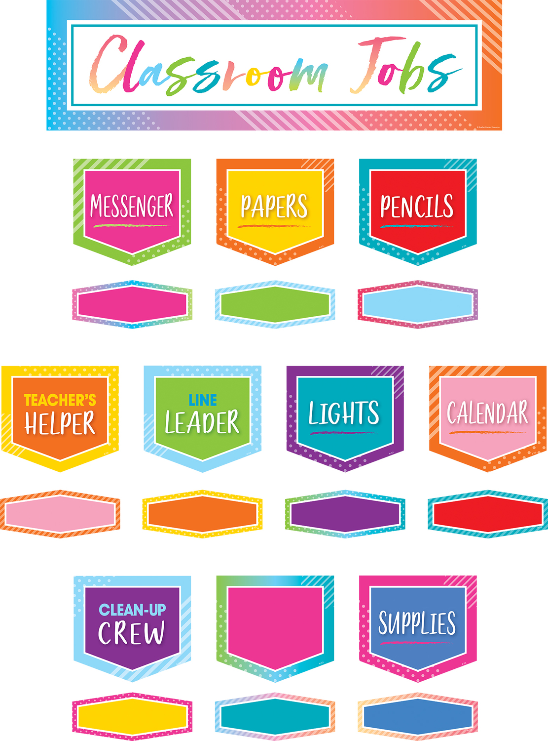 Colorful Vibes Classroom Jobs Mini Bulletin Board The Learning Post Toys