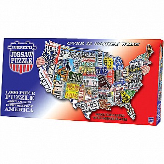 USA Shaped License Plate Puzzle