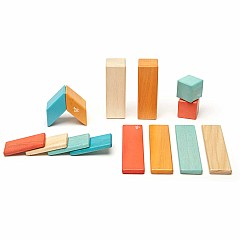 TEGU Magnetic Wooden Blocks 14-Piece Set in Sunset