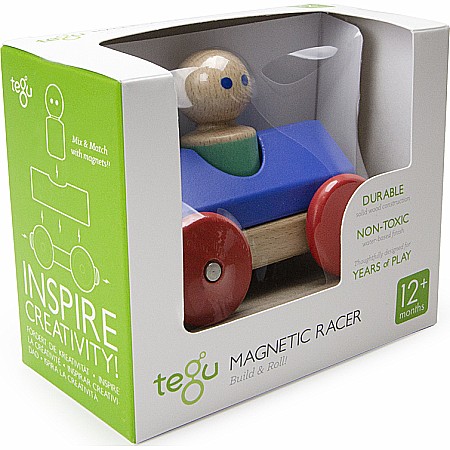 Tegu Magnetic Racers- Blue w/ Poppy Teal Character