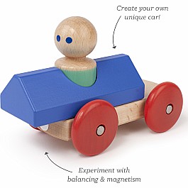 Tegu Magnetic Racers- Blue w/ Poppy Teal Character