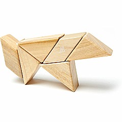 Tegu Pocket Pouch Prism Magnetic Wooden Block Set, NATURAL - 6 Piece