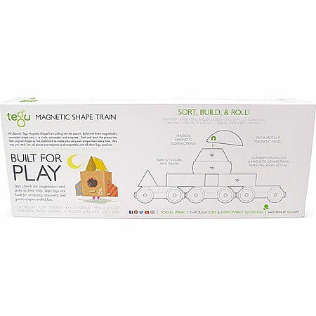 Magnetic Shape Train Tegu Baby and Toddler (9 pieces) color: BIG TOP