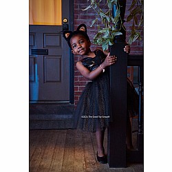 Great Pretenders Black Cat Dress & Headband, size 5/6