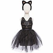 Great Pretenders Black Cat Dress & Headband, size 5/6