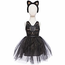 Great Pretenders Black Cat Dress & Headband, size 5/6