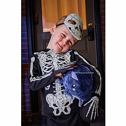 Great Pretenders Glow in the Dark Skeleton Shirt, Pants & Mask, size 3/4