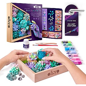 OKTO Sensory Art Wood & Craft Clay Kit - Tenderness Succulents