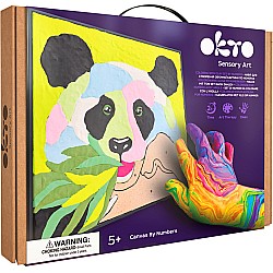 OKTO Sensory Art Coloring with Clay Set by Numbers - Panda