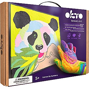 OKTO Sensory Art Coloring with Clay Set by Numbers - Panda