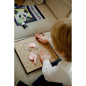 OKTO Sensory Art Coloring with Clay Set by Numbers - Panda