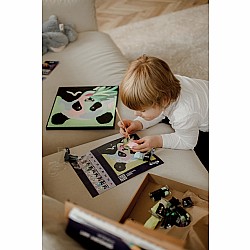 OKTO Sensory Art Coloring with Clay Set by Numbers - Panda