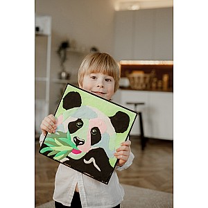 OKTO Sensory Art Coloring with Clay Set by Numbers - Panda