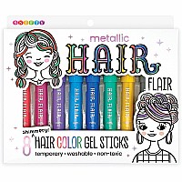Metallic Hair Flair 8 Hair Shimmery Color Gel Sticks