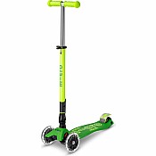Micro Kickboard Maxi Deluxe Foldable LED Scooter - New Neon Colors, Vary By Store