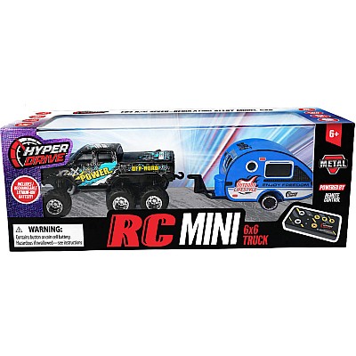 Hyper Drive RC Mini 6x6 Truck with Trailer