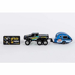 Hyper Drive RC Mini 6x6 Truck with Trailer