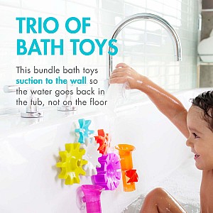 Boon Pipes & Tubes & Cogs Building Bath Toy Bundle