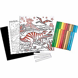 Color By Number T-Rex Foil Fun