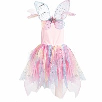 Rainbow Fairy Dress & Wings, Size 5/6