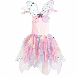 Rainbow Fairy Dress & Wings, Size 5/6