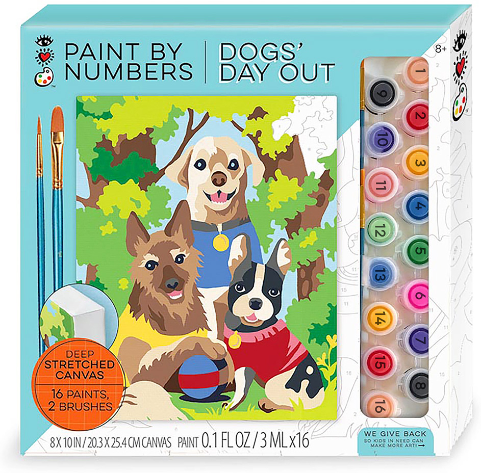 Dimensions 9 x 12 Social Anxiety Dog Paint By Number Kit