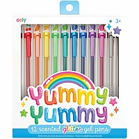 Yummy Yummy Scented Glitter Gel Pens - 12 pcs