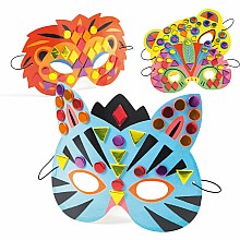 Do It Yourself Jungle Animals Mosaic Masks