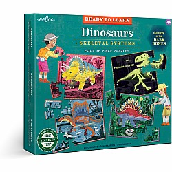 Eeboo "Dinosaurs Skeletal Systems" (36 Pc 4 in 1 Puzzle)