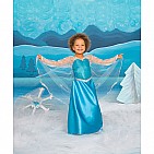 Ice Queen Gown with Cape Size small: 3-4