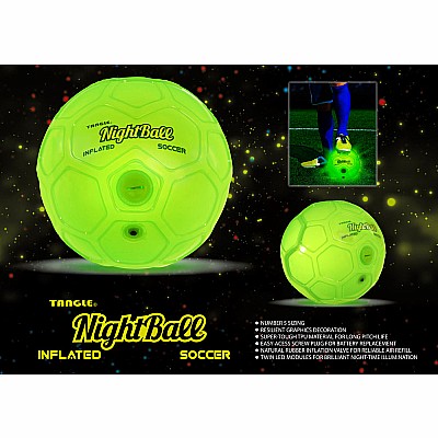 NightBall Green Inflatable Soccer Ball