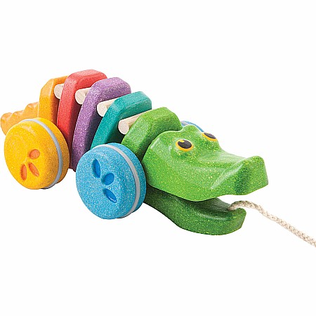 Plan Toys Dancing Rainbow Alligator Pull Toy