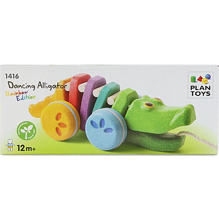 Plan Toys Dancing Rainbow Alligator Pull Toy