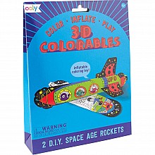 3D Colorable Space Age Rockets