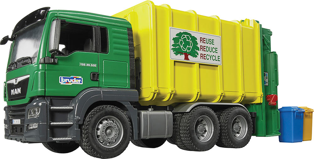 bruder garbage truck with compactor