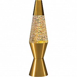 Gold Rainbow Glitter Lava Lamp