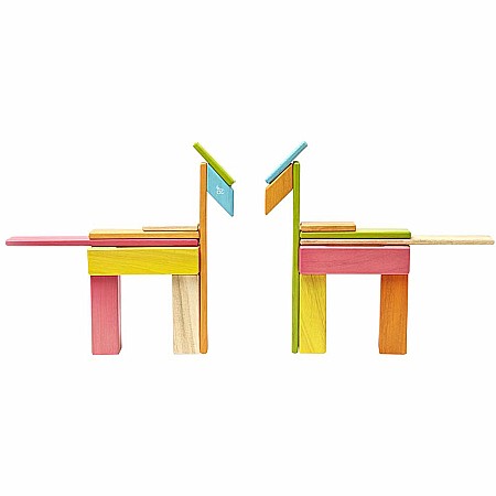 Tegu Magnetic Wooden Blocks Classics 24 Piece Set - Tints