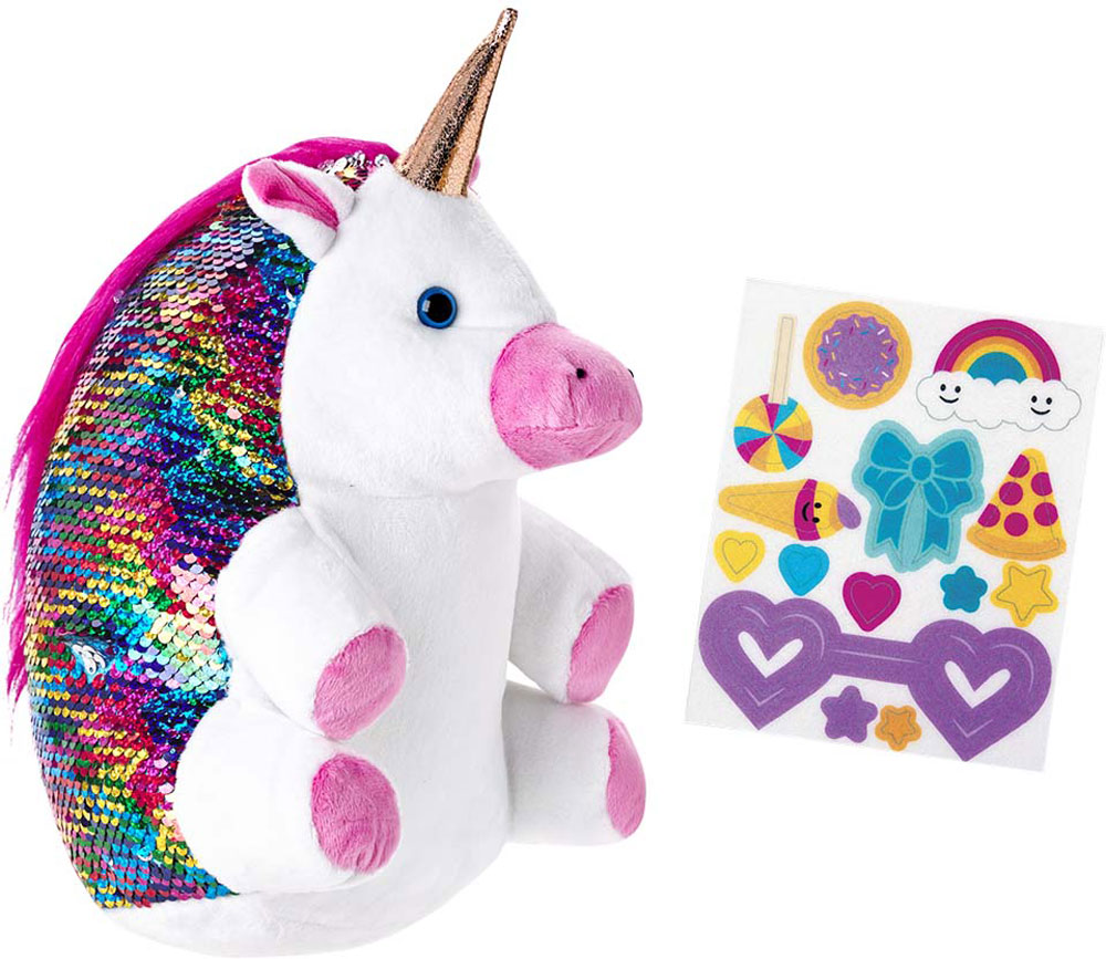 sequin unicorn stuffed animal