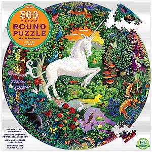 Unicorn Garden - 500 Piece Round Puzzle