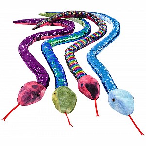 Sequinimals - 67" Sequin Plush Snake - Asst