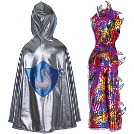 Great Pretenders Reversible Knight Dragon Cape Size 5-6