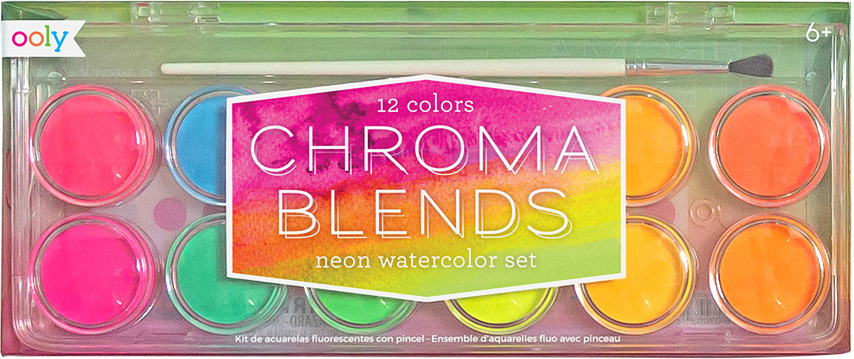 Chroma Blends Neon Watercolor Set - Ooly (was International Arrivals)