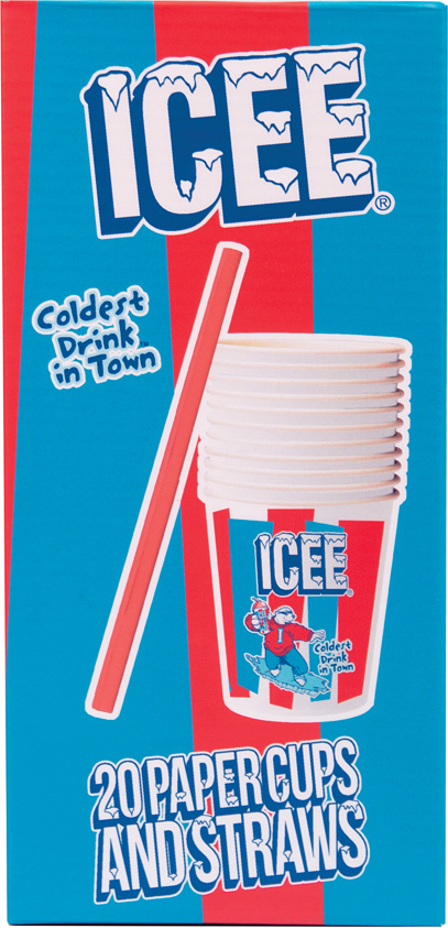 ICEE 20 Paper Cups and Straws - iScream - Dancing Bear Toys