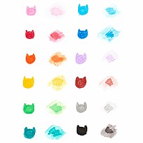 Cat Parade Twist-Up Watercolor Gel Crayons - Set of 12