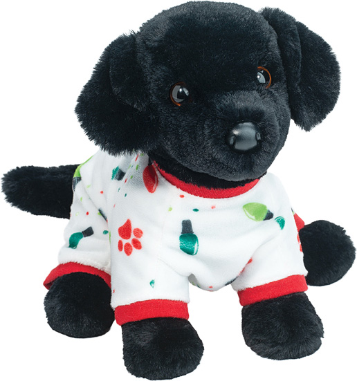 Douglas PJ Pup Black Lab Plush Stuffed Animal - Medium - Douglas Toys