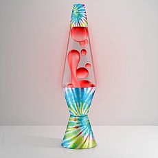 Lava Lamp 14.5" - Pinwheel Tie Dye - Red