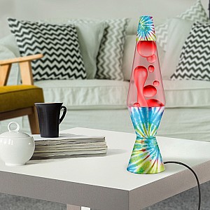 Lava Lamp 14.5" - Pinwheel Tie Dye - Red